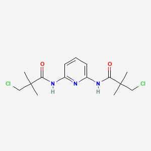 molecular formula C15H21Cl2N3O2 B2476823 3-氯-N-{6-[(3-氯-2,2-二甲基丙酰)氨基]-2-吡啶基}-2,2-二甲基丙酰胺 CAS No. 303986-09-6