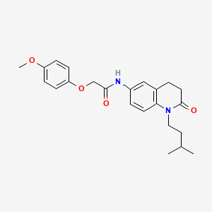 molecular formula C23H28N2O4 B2476827 N-(1-isopentyl-2-oxo-1,2,3,4-tetrahydroquinolin-6-yl)-2-(4-methoxyphenoxy)acetamide CAS No. 954639-87-3