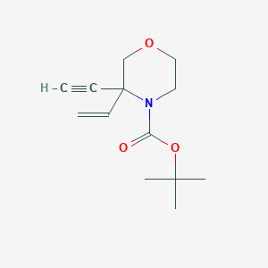 molecular formula C13H19NO3 B2476829 3-乙烯基-3-乙炔基吗啉-4-羧酸叔丁酯 CAS No. 2551119-05-0