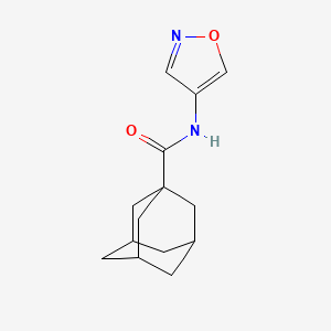 molecular formula C14H18N2O2 B2476830 (3r,5r,7r)-N-(异噁唑-4-基)金刚烷-1-甲酰胺 CAS No. 1396677-84-1