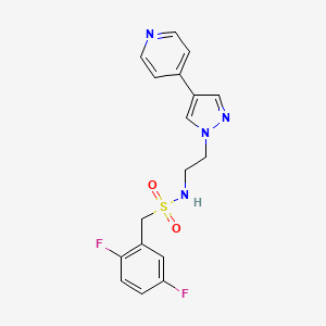 molecular formula C17H16F2N4O2S B2476842 1-(2,5-difluorophenyl)-N-{2-[4-(pyridin-4-yl)-1H-pyrazol-1-yl]ethyl}methanesulfonamide CAS No. 2034354-92-0