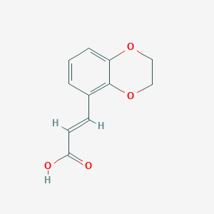 molecular formula C11H10O4 B2476846 (E)-3-(2,3-dihydro-1,4-benzodioxin-5-yl)prop-2-enoic acid CAS No. 209256-68-8