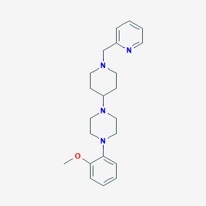 molecular formula C22H30N4O B247685 1-(2-Methoxyphenyl)-4-[1-(pyridin-2-ylmethyl)piperidin-4-yl]piperazine 