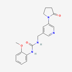 molecular formula C18H20N4O3 B2476860 1-(2-Methoxyphenyl)-3-((5-(2-oxopyrrolidin-1-yl)pyridin-3-yl)methyl)urea CAS No. 2034338-85-5