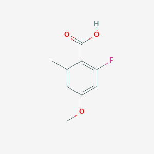 molecular formula C9H9FO3 B2476861 2-Fluoro-4-methoxy-6-methylbenzoic acid CAS No. 1427327-75-0