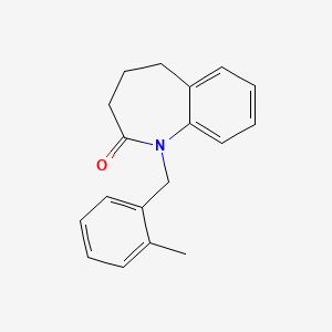 molecular formula C18H19NO B2476866 1-(2-methylbenzyl)-1,3,4,5-tetrahydro-2H-1-benzazepin-2-one CAS No. 303988-09-2