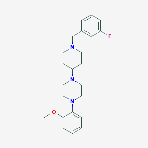 molecular formula C23H30FN3O B247687 1-[1-(3-Fluorobenzyl)piperidin-4-yl]-4-(2-methoxyphenyl)piperazine 