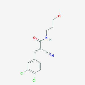 molecular formula C14H14Cl2N2O2 B2476872 2-cyano-3-(3,4-dichlorophenyl)-N-(3-methoxypropyl)prop-2-enamide CAS No. 611186-23-3