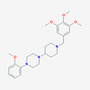 molecular formula C26H37N3O4 B247688 1-(2-Methoxyphenyl)-4-[1-(3,4,5-trimethoxybenzyl)piperidin-4-yl]piperazine 