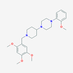 1-(2-Methoxyphenyl)-4-[1-(2,4,5-trimethoxybenzyl)piperidin-4-yl]piperazine