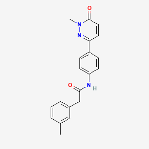 molecular formula C20H19N3O2 B2476902 N-(4-(1-甲基-6-氧代-1,6-二氢吡哒嗪-3-基)苯基)-2-(间甲苯基)乙酰胺 CAS No. 941888-78-4