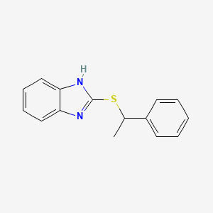 molecular formula C15H14N2S B2476907 2-(1-phenylethylsulfanyl)-1H-benzimidazole CAS No. 333746-89-7