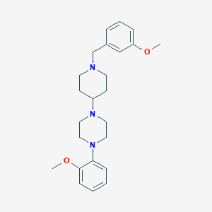 molecular formula C24H33N3O2 B247695 1-[1-(3-Methoxybenzyl)-4-piperidinyl]-4-(2-methoxyphenyl)piperazine 