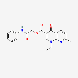 molecular formula C20H19N3O4 B2476958 2-Oxo-2-(phenylamino)ethyl 1-ethyl-7-methyl-4-oxo-1,4-dihydro-1,8-naphthyridine-3-carboxylate CAS No. 438597-14-9