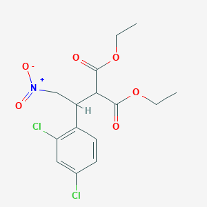 molecular formula C15H17Cl2NO6 B2476959 2-[1-(2,4-二氯苯基)-2-硝基乙基]丙二酸二乙酯 CAS No. 866152-99-0