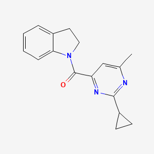 (2-Cyclopropyl-6-methylpyrimidin-4-yl)-(2,3-dihydroindol-1-yl)methanone
