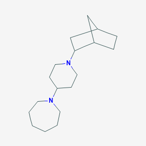 molecular formula C18H32N2 B247698 1-(1-Bicyclo[2.2.1]hept-2-yl-4-piperidinyl)azepane 