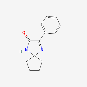 molecular formula C13H14N2O B2476989 3-苯基-1,4-二氮杂螺[4.4]壬-3-烯-2-酮 CAS No. 899926-21-7