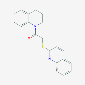 B2477000 1-(3,4-dihydroquinolin-1(2H)-yl)-2-(quinolin-2-ylthio)ethanone CAS No. 852698-71-6