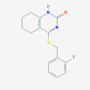 4-((2-fluorobenzyl)thio)-5,6,7,8-tetrahydroquinazolin-2(1H)-one