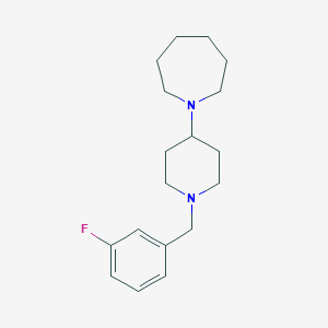 molecular formula C18H27FN2 B247701 1-[1-(3-Fluorobenzyl)piperidin-4-yl]azepane 
