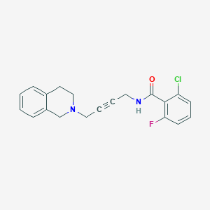 molecular formula C20H18ClFN2O B2477026 2-chloro-N-(4-(3,4-dihydroisoquinolin-2(1H)-yl)but-2-yn-1-yl)-6-fluorobenzamide CAS No. 1351630-25-5