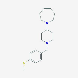 molecular formula C19H30N2S B247703 1-{1-[4-(Methylsulfanyl)benzyl]piperidin-4-yl}azepane 
