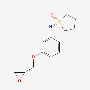 molecular formula C13H17NO3S B2477033 1-[3-(Oxiran-2-ylmethoxy)phenyl]iminothiolane 1-oxide CAS No. 2411262-85-4