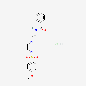 N-(2-(4-((4-methoxyphenyl)sulfonyl)piperazin-1-yl)ethyl)-4-methylbenzamide hydrochloride