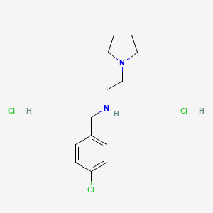 molecular formula C13H21Cl3N2 B2477045 [(4-Chlorophenyl)methyl][2-(pyrrolidin-1-yl)ethyl]amine dihydrochloride CAS No. 105479-11-6