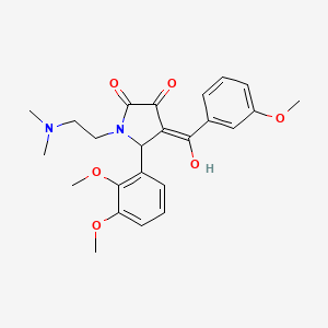 molecular formula C24H28N2O6 B2477068 5-(2,3-二甲氧基苯基)-1-(2-(二甲氨基)乙基)-3-羟基-4-(3-甲氧基苯甲酰)-1H-吡咯-2(5H)-酮 CAS No. 618423-07-7