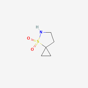 molecular formula C5H9NO2S B2477070 4-硫杂-5-氮杂螺[2.4]庚烷 4,4-二氧化物 CAS No. 2172086-82-5
