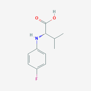 molecular formula C11H14FNO2 B2477073 (2S)-2-[(4-氟苯基)氨基]-3-甲基丁酸 CAS No. 1083091-94-4