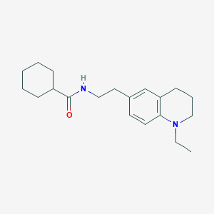 molecular formula C20H30N2O B2477077 N-(2-(1-ethyl-1,2,3,4-tetrahydroquinolin-6-yl)ethyl)cyclohexanecarboxamide CAS No. 955528-40-2