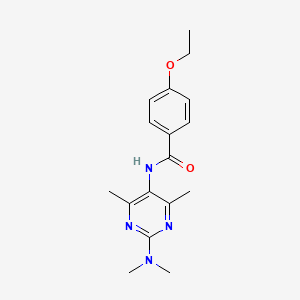 molecular formula C17H22N4O2 B2477078 N-(2-(dimethylamino)-4,6-dimethylpyrimidin-5-yl)-4-ethoxybenzamide CAS No. 1448125-57-2