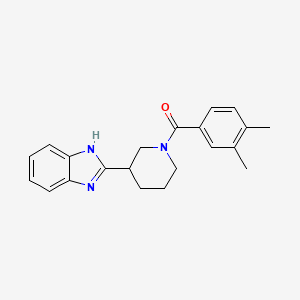 molecular formula C21H23N3O B2477084 2-[1-(3,4-dimethylbenzoyl)piperidin-3-yl]-1H-1,3-benzodiazole CAS No. 949722-84-3