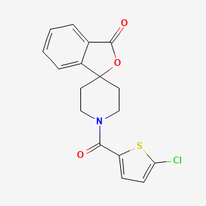 molecular formula C17H14ClNO3S B2477087 1'-(5-chlorothiophene-2-carbonyl)-3H-spiro[isobenzofuran-1,4'-piperidin]-3-one CAS No. 1797022-24-2