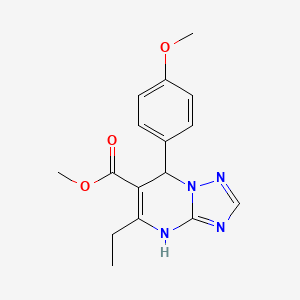 molecular formula C16H18N4O3 B2477092 5-乙基-7-(4-甲氧基苯基)-4,7-二氢-[1,2,4]三唑并[1,5-a]嘧啶-6-羧酸甲酯 CAS No. 725217-20-9