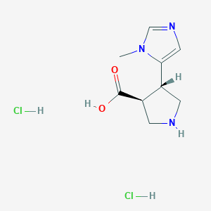 (3S,4S)-4-(1-methyl-1H-imidazol-5-yl)pyrrolidine-3-carboxylic acid dihydrochloride