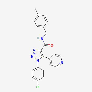 molecular formula C22H18ClN5O B2477102 1-(4-chlorophenyl)-N-(4-methylbenzyl)-5-(pyridin-4-yl)-1H-1,2,3-triazole-4-carboxamide CAS No. 1251597-38-2