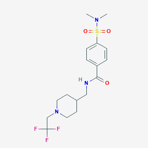 molecular formula C17H24F3N3O3S B2477105 4-(Dimethylsulfamoyl)-N-[[1-(2,2,2-trifluoroethyl)piperidin-4-yl]methyl]benzamide CAS No. 2310123-15-8