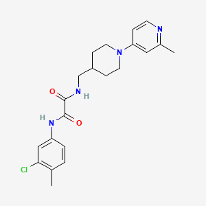 molecular formula C21H25ClN4O2 B2477107 N1-(3-chloro-4-methylphenyl)-N2-((1-(2-methylpyridin-4-yl)piperidin-4-yl)methyl)oxalamide CAS No. 2034260-16-5