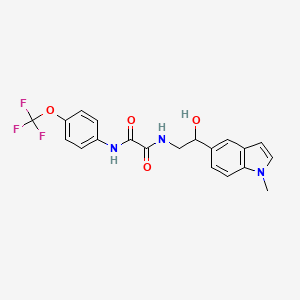 molecular formula C20H18F3N3O4 B2477110 N1-(2-羟基-2-(1-甲基-1H-吲哚-5-基)乙基)-N2-(4-(三氟甲氧基)苯基)草酰胺 CAS No. 2034527-55-2