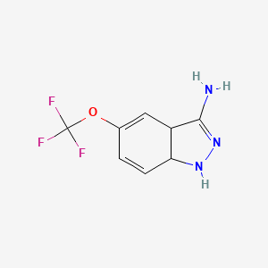 molecular formula C8H8F3N3O B2477115 5-(Trifluoromethoxy)-3A,7A-dihydro-1H-indazol-3-amine CAS No. 1982241-78-0