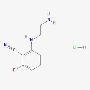 2-[(2-Aminoethyl)amino]-6-fluorobenzonitrile hydrochloride