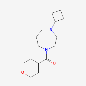 molecular formula C15H26N2O2 B2477121 (4-cyclobutyl-1,4-diazepan-1-yl)(tetrahydro-2H-pyran-4-yl)methanone CAS No. 2320226-10-4