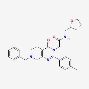 molecular formula C28H32N4O3 B2477148 ethyl N-[({2-[1-(phenylsulfonyl)piperidin-4-yl]ethyl}amino)carbonyl]alaninate CAS No. 1189651-08-8