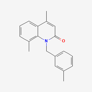 molecular formula C19H19NO B2477154 4,8-Dimethyl-1-[(3-methylphenyl)methyl]quinolin-2-one CAS No. 343374-03-8