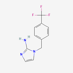 molecular formula C11H10F3N3 B2477159 1-(4-(Trifluoromethyl)benzyl)-1H-imidazol-2-amine CAS No. 1178774-00-9