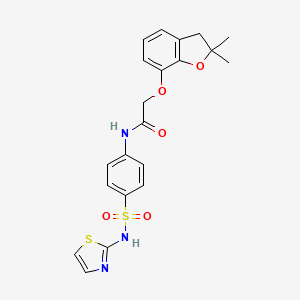2-[(2,2-dimethyl-2,3-dihydro-1-benzofuran-7-yl)oxy]-N-{4-[(1,3-thiazol-2-yl)sulfamoyl]phenyl}acetamide